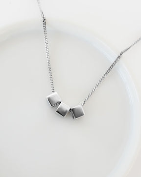Kubus ketting graveerplaat hanger