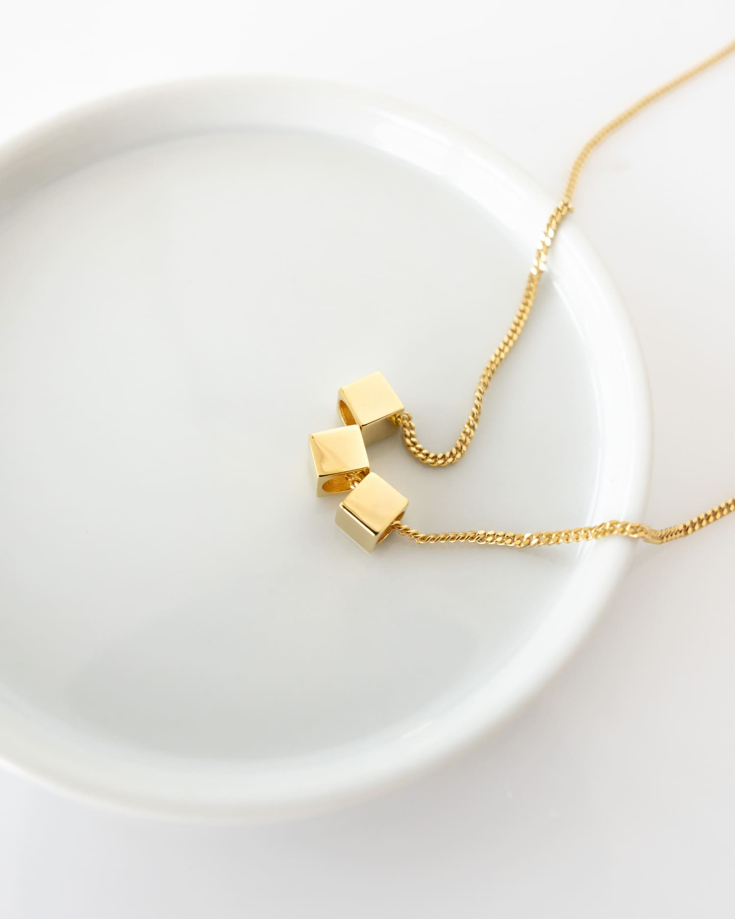 Kubus ketting graveerplaat hanger