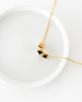 Kubus ketting graveerplaat hanger