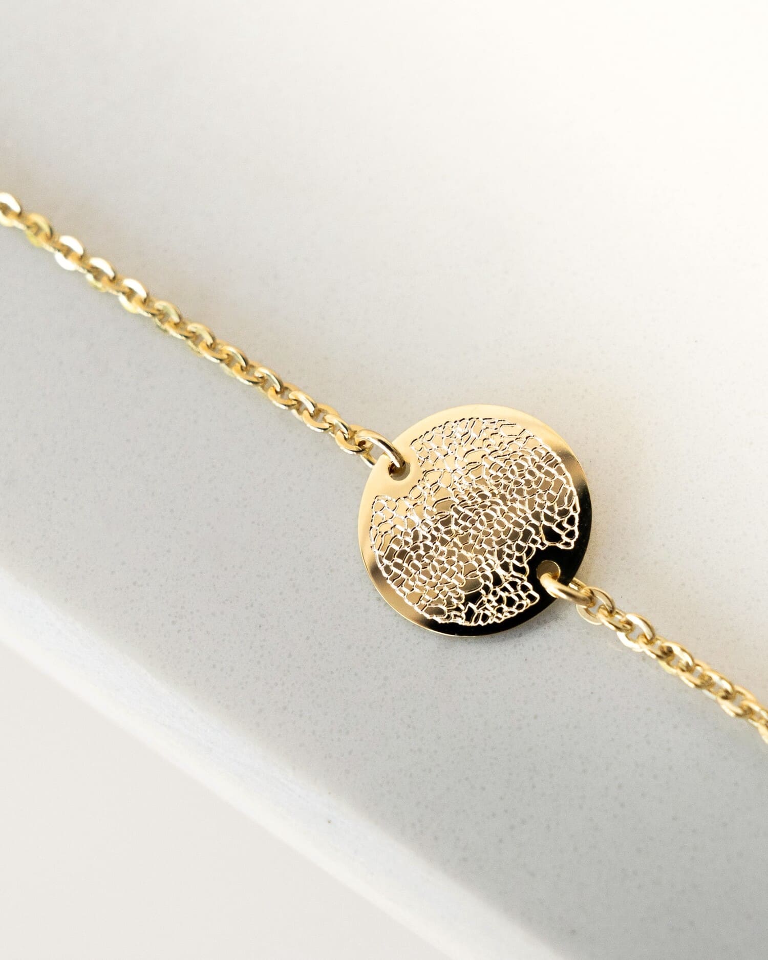 Neusafdruk graveerarmband graveerplaatje rond