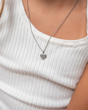 Hart ketting graveerplaatje hanger 10mm