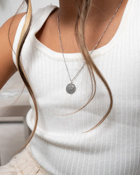 Graveerplaatjes halsketting hanger levensboom 12mm