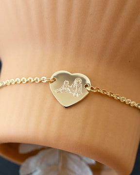 Afbeelding/grafiek uploaden graveerarmband graveerplaat hart
