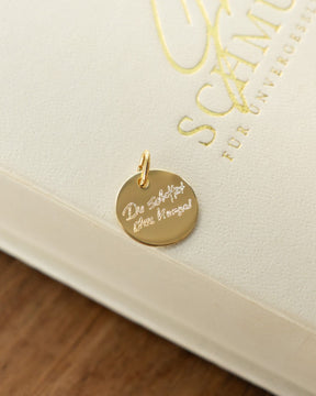 Handschrift Uploud Graveerplaten Halsketting Hanger Rond 12mm