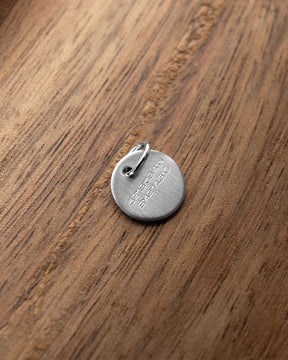 Graveerplaatje halsketting hanger rond 10mm