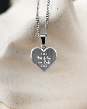 Hart ketting graveerplaatje hanger 12mm