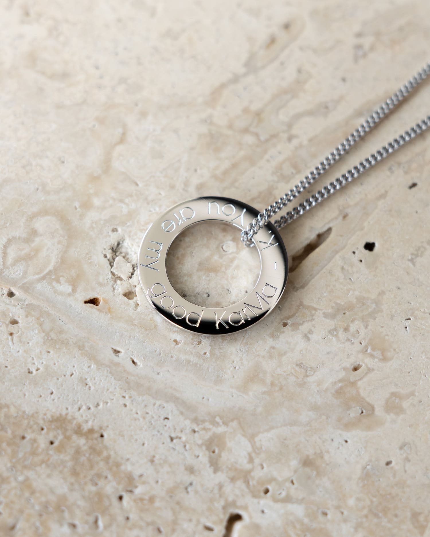 Ring Ketting Graveerplaat Hanger