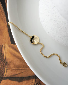 Vingerafdruk graveerarmband graveerplaatje rond