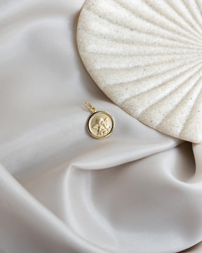 Graveerplaatjes hanger ketting beschermengel