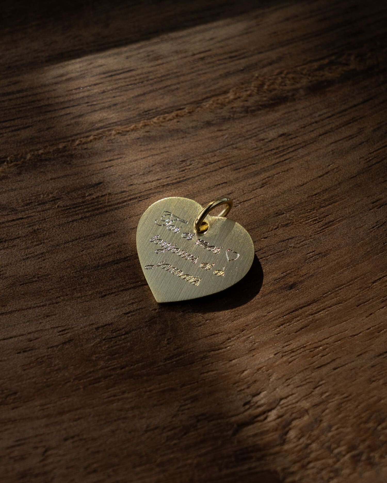 Hart ketting gegraveerde plaat hanger 13mm