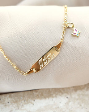 Graveerarmband graveerplaatje vlinder