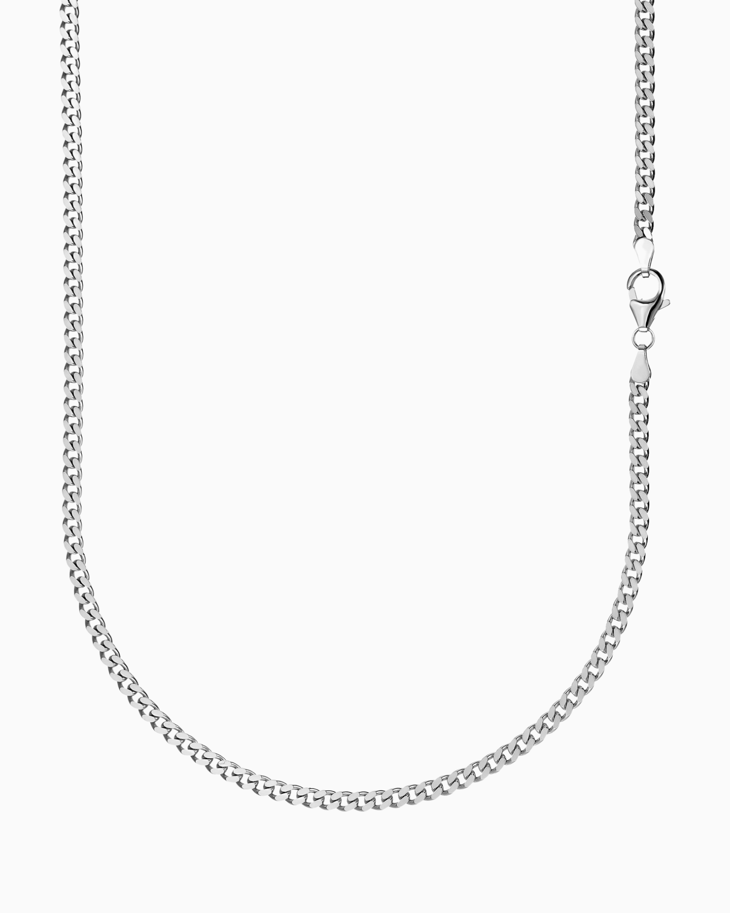 Gepantserde ketting 925 zilver gerhodineerd 3.30mm