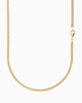 Gepantserde ketting 925 zilver 18 karaat verguld 3.30mm