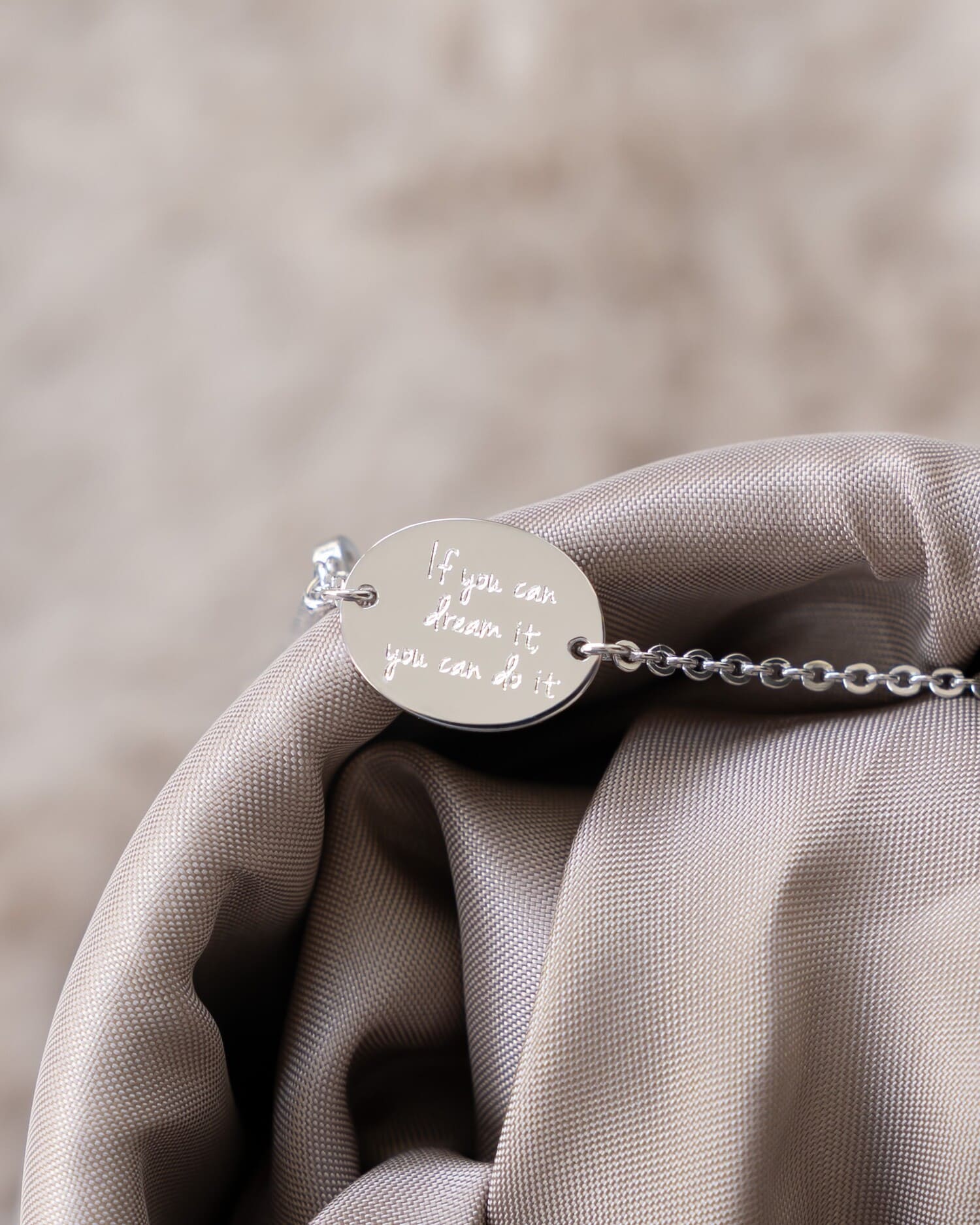 Graveerarmband graveerplaat ovale zirkonia