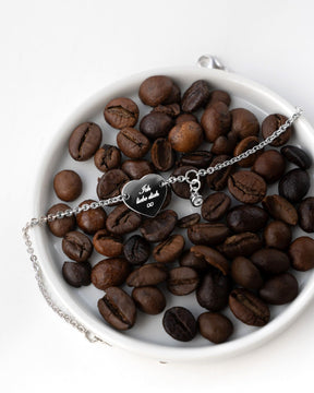 Graveerarmband graveerplaatje hart zirkonia