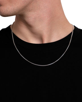 Venetiaanse ketting 925 zilver gerhodineerd 2.00mm