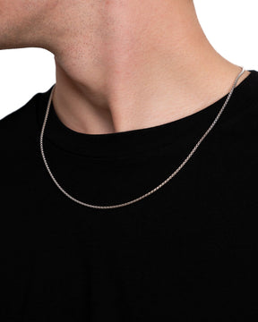 Venetiaanse ketting 925 zilver gerhodineerd 2.00mm