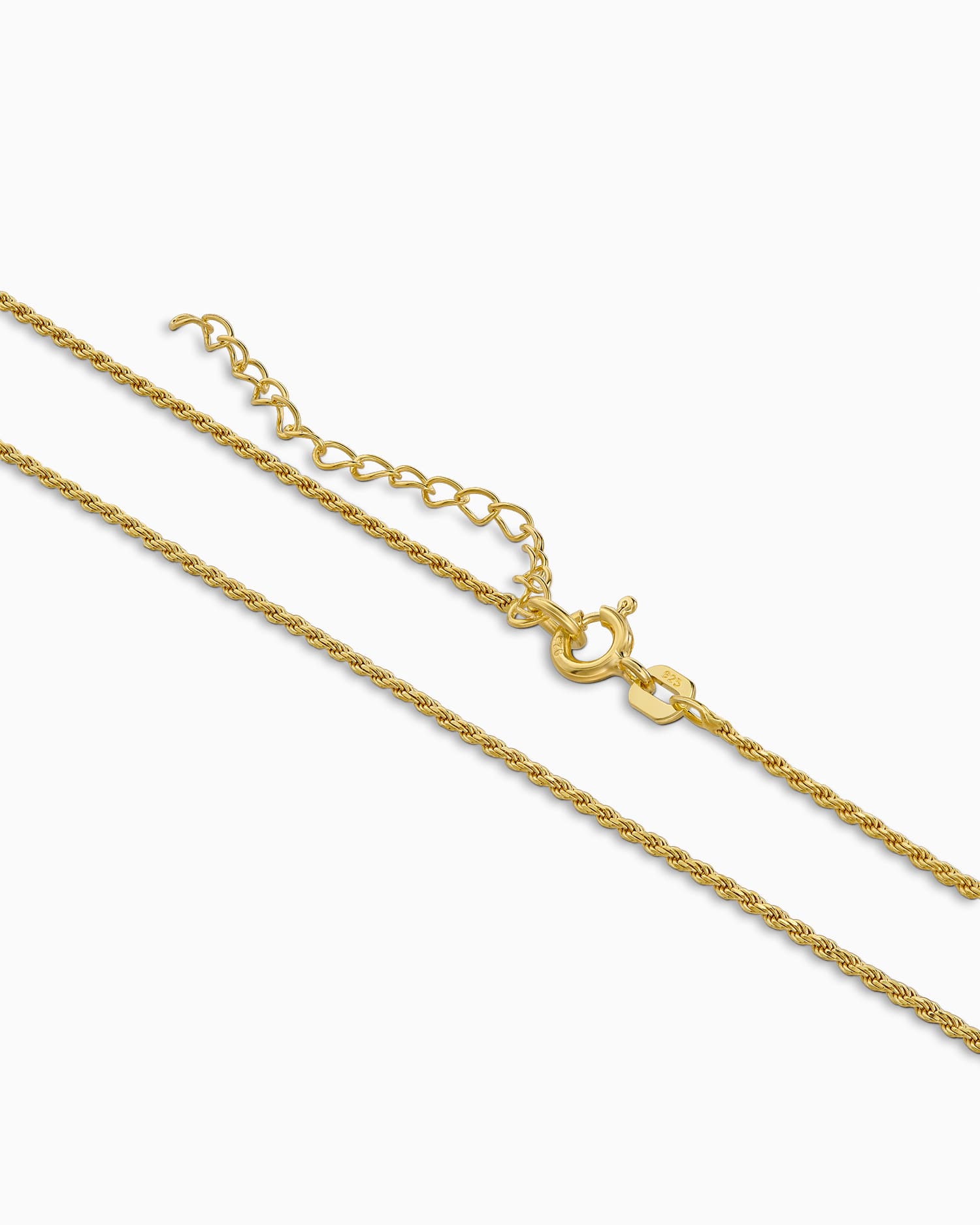 Koord collier 925 zilver 18 karaat verguld 1.20mm