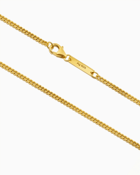 Gepantserde ketting 925 zilver 18 karaat verguld 2,40 mm
