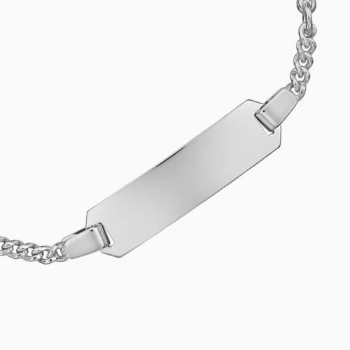 Klassieke Ident gegraveerde armbanden voor kinderen/baby's - 925 zilver gerhodineerd