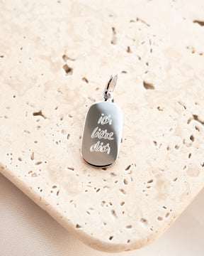 Handschrift Uploud graveerplaten halsketting hanger ovaal