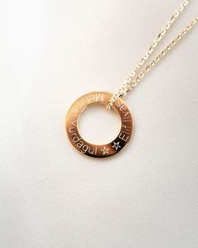 Ring Ketting Graveerplaat Hanger