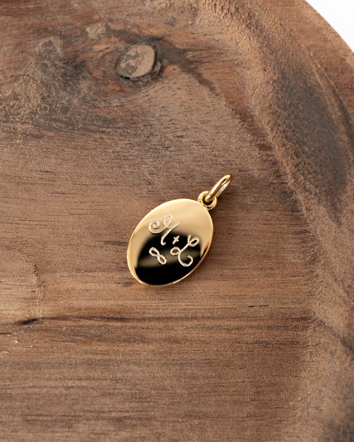 Graveerplaatjes halsketting hanger ovaal