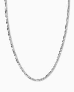 Gepantserde ketting 925 zilver gerhodineerd 1.40mm