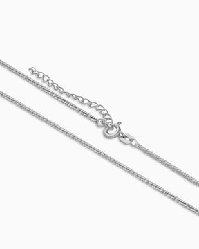 Gepantserde ketting 925 zilver gerhodineerd 1.40mm