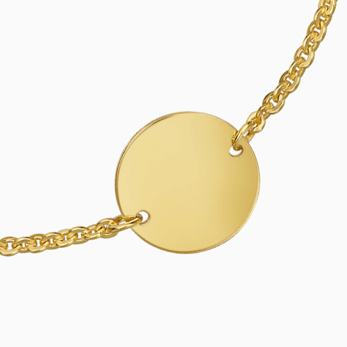Ronde gegraveerde armbanden voor dames - 925 zilver 18k verguld
