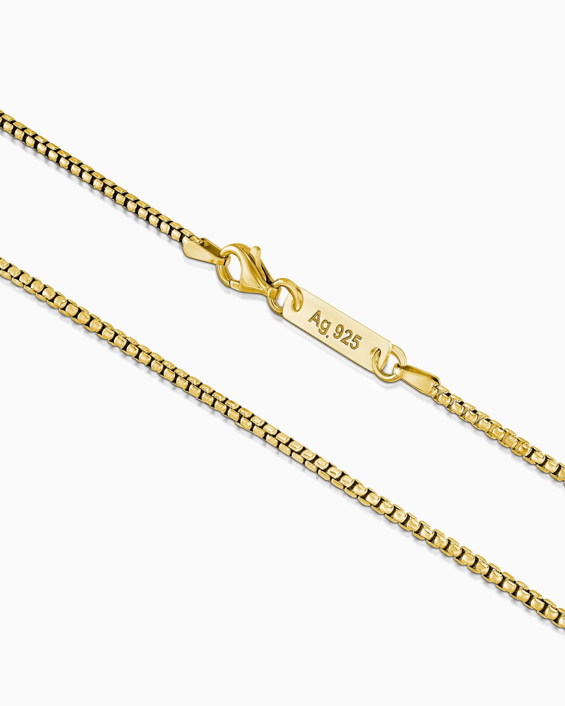 Venetiaanse ketting 925 zilver 18 karaat verguld 2,00mm