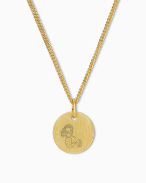 Symbole dziecka grawerowanie płytki naszyjnik wisiorek okrągły 12mm